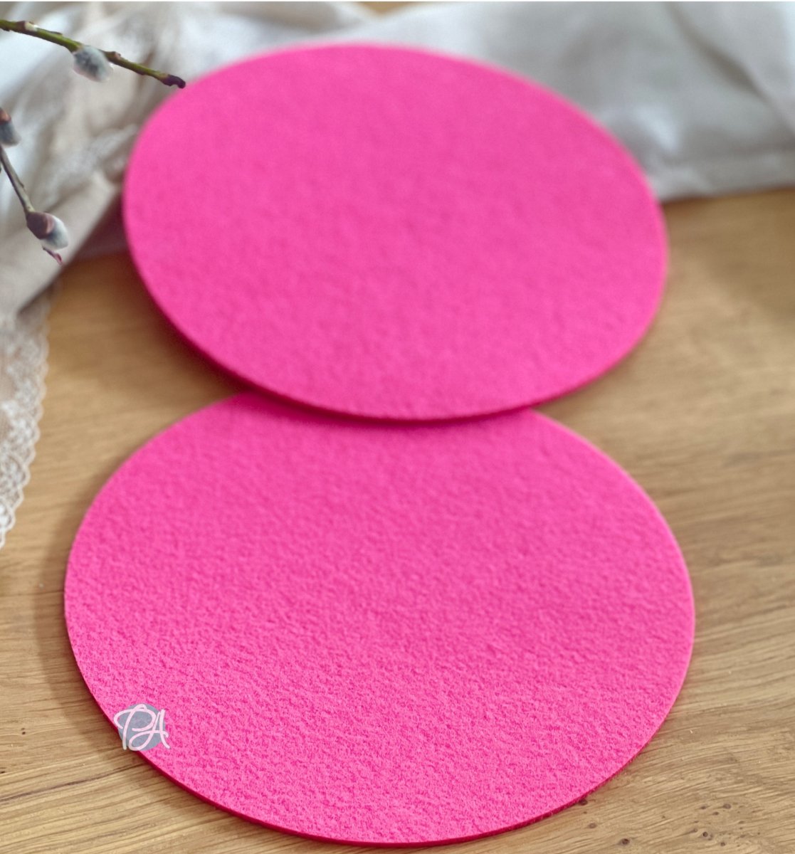 Filz Matte 2 er Set, rund | Durchmesser ca. 20,0 cm – Bild 2